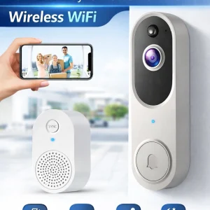 Wireless Video Doorbell Camera WiFi Smart 1080P HD Night Vision 2 Way Audio UK
