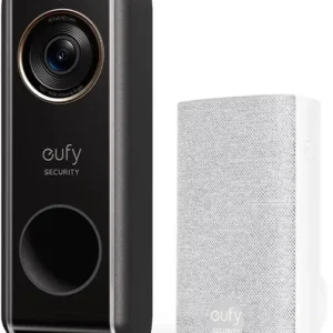 eufy Dual Camera Smart Video Doorbell w/ Chime 2K HDR Security Cam Local Storage