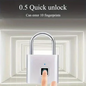 Convenient and Easy to Use Smart Padlock with Fingerprint Unlocking Feature